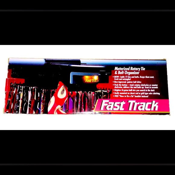 Fast Track Motorized Rotary Tie & Belt Organizer For 24 Ties & Belts, Rotates - Picture 1 of 8